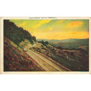 Postcard California State Highway Vintage White Border Unposted 1917-1929